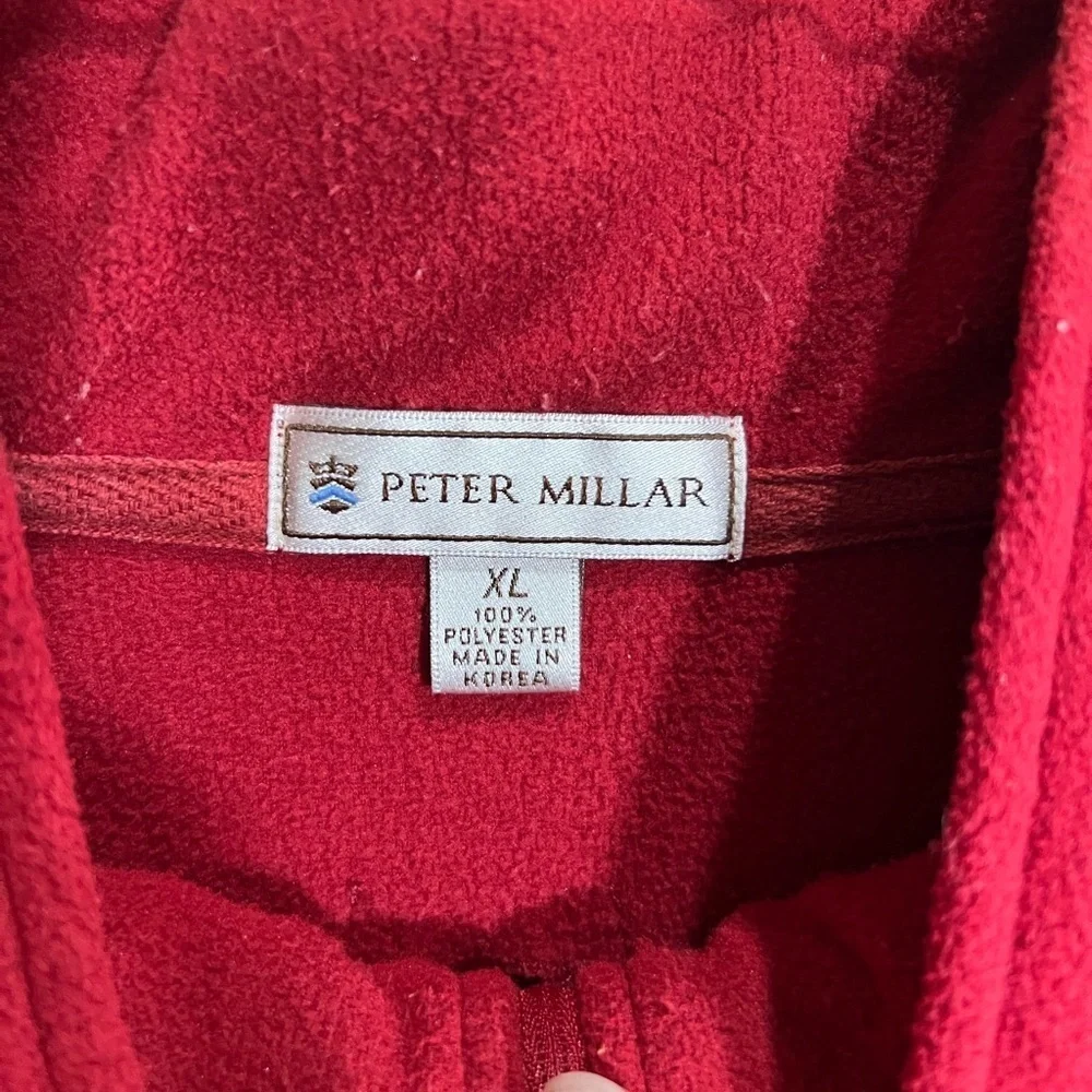 Peter Millar Men's Bold Red Zip-Up Sweater