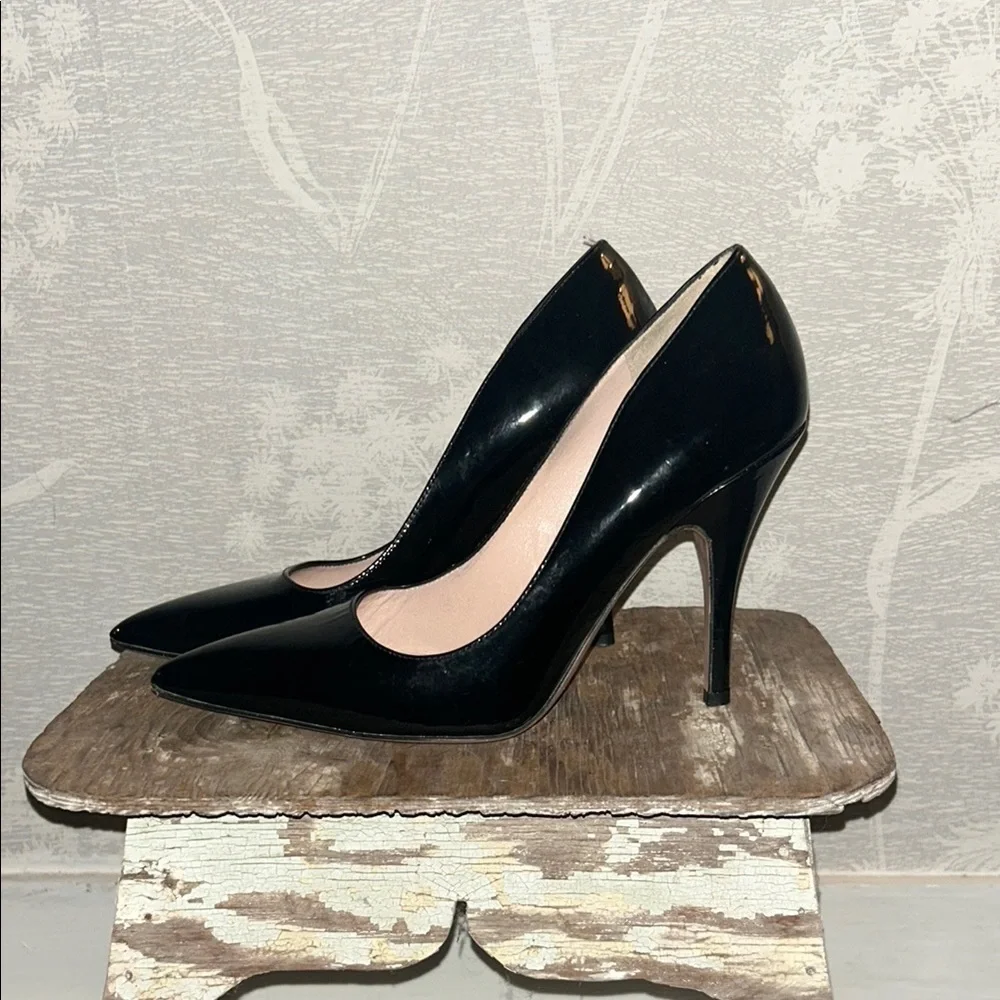 KATE SPADE • Black High Heels • Shiny • Size 5 & 5 1/2