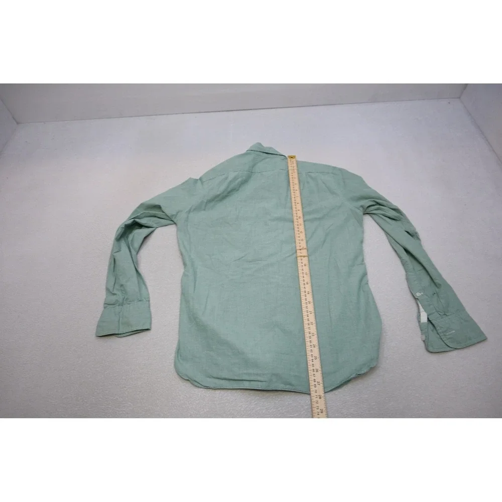 J.Crew Button Down Dress Shirt Mens‎ Small Mint Green Slim Fit Long Sleeve EUC