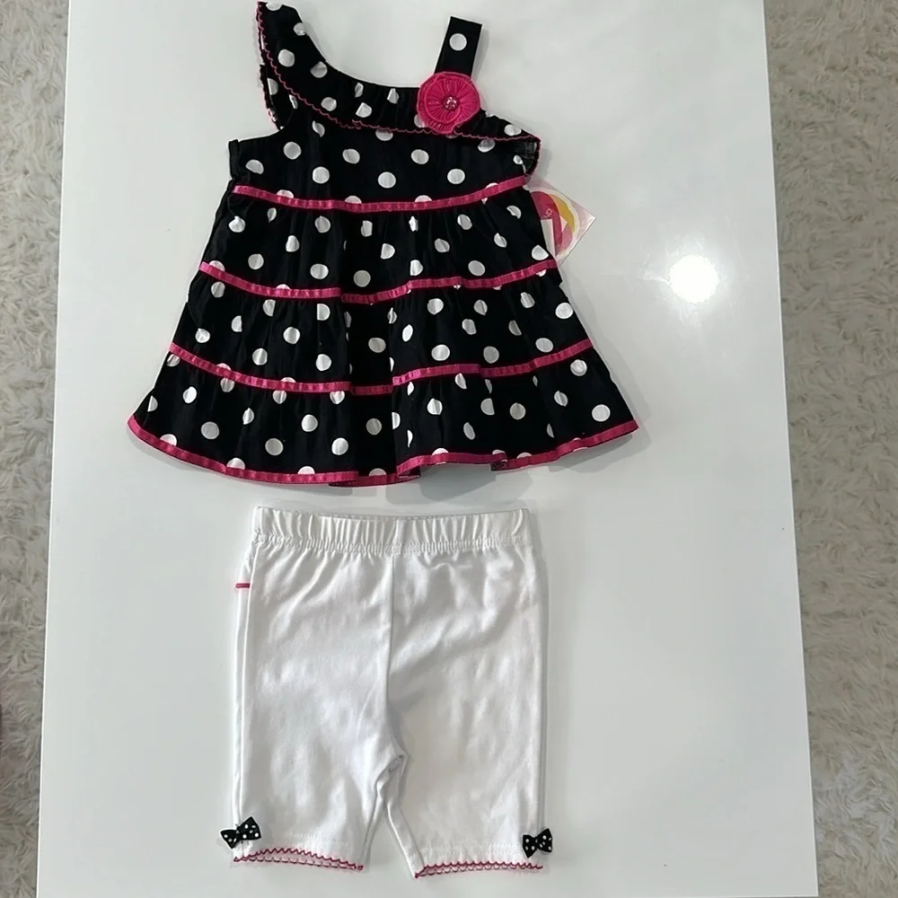 Polka dot matching set