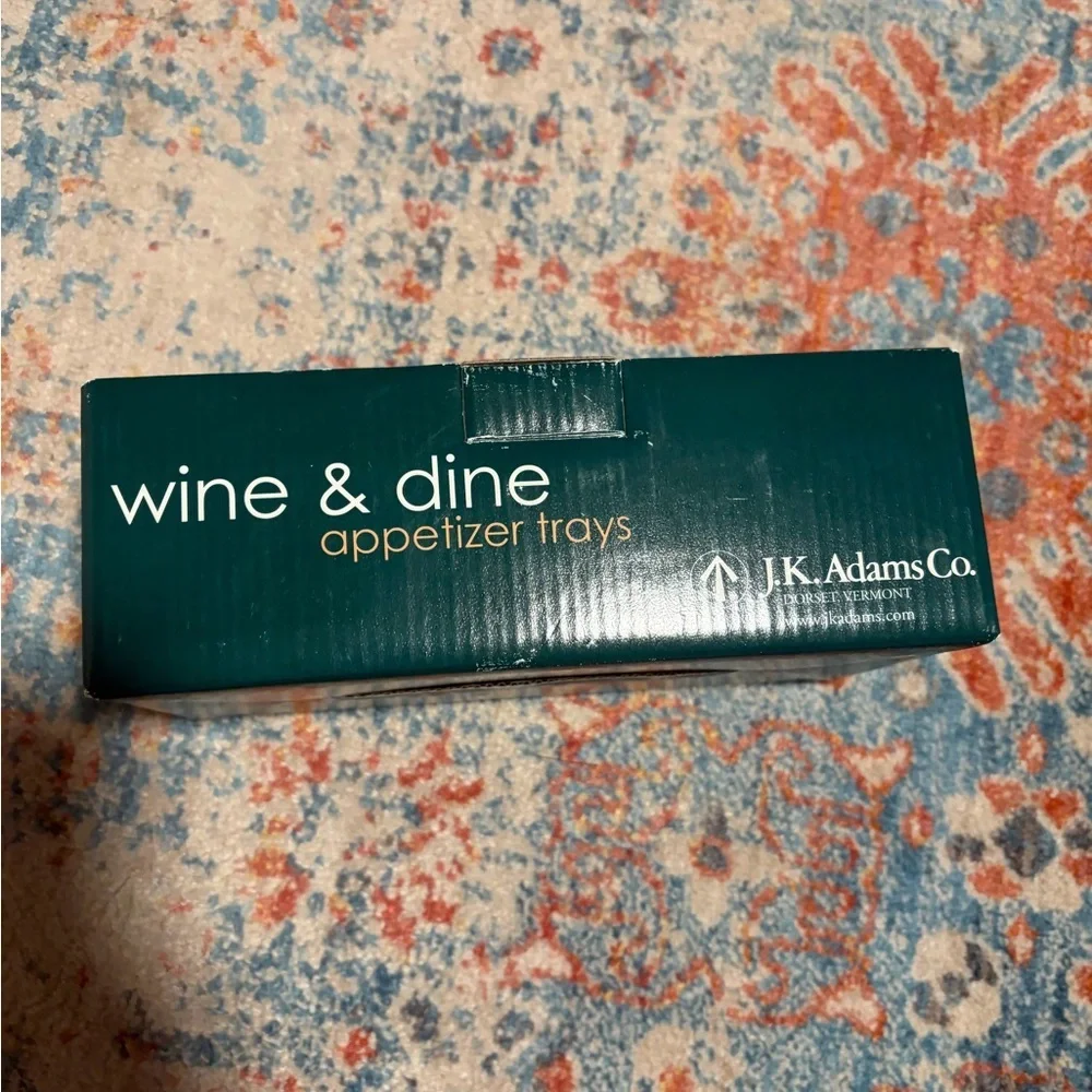 Set of 4 JK Adams wine and dine appetizer trays