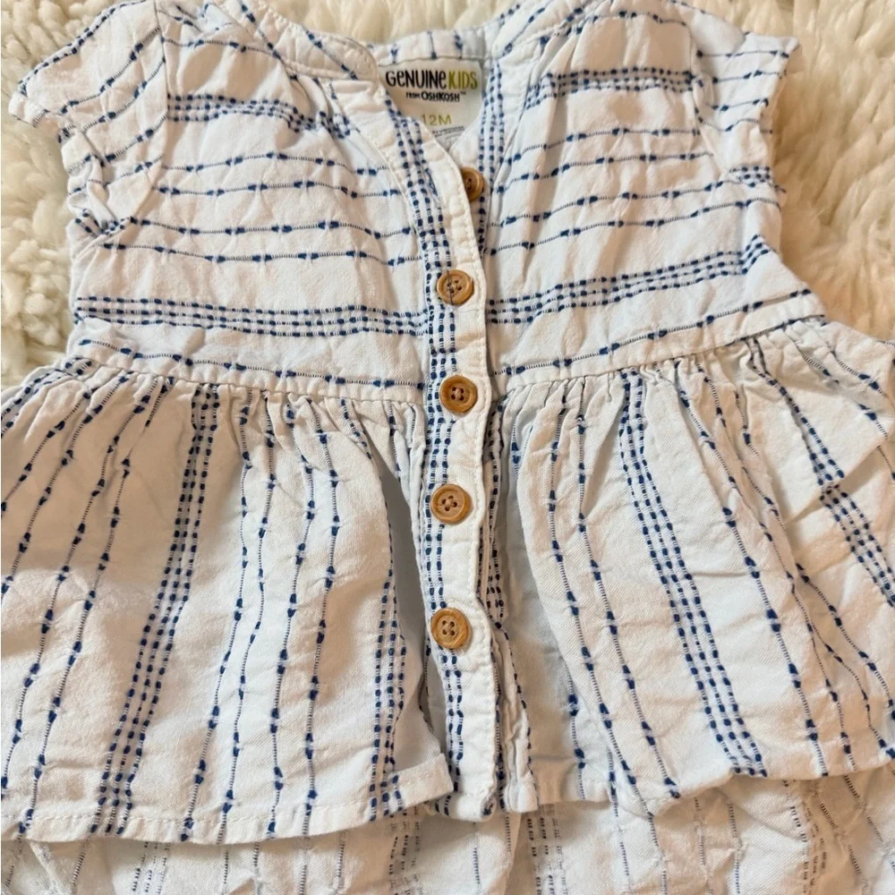 OshKosh B'gosh White and Blue Kids Matching Set