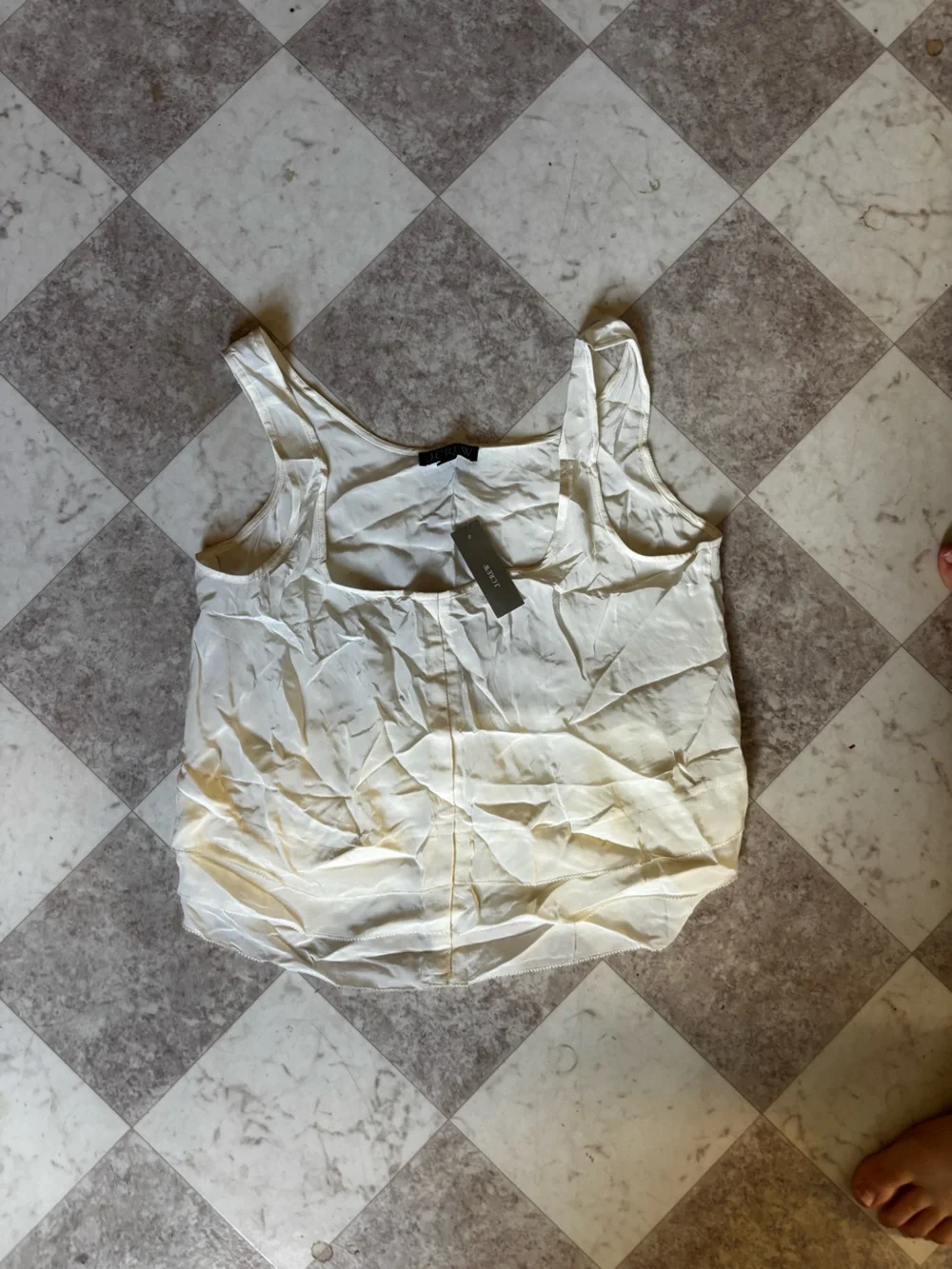 J. Crew Cream Satin Tank