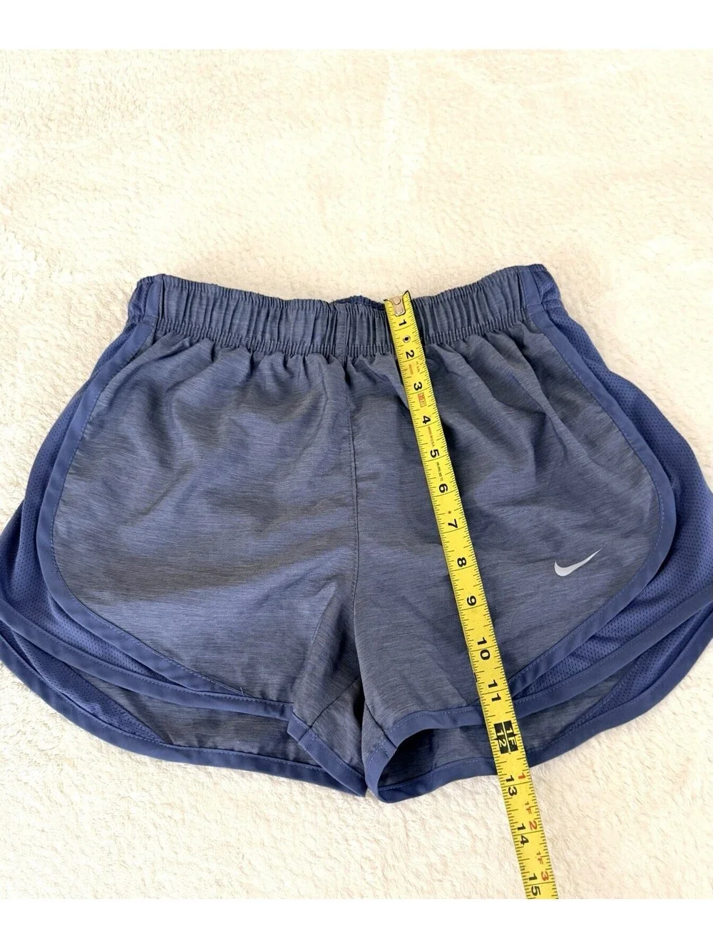 Nike Dri-FIT Women’s Blue Running Athletic Shorts XS Lined Drawstring