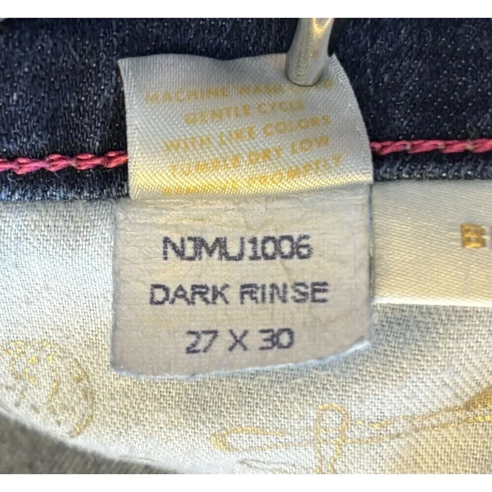 KATE SPADE Broome Street Play Hooky Straight Slim Denim Jeans 27x30 Dark Rinse