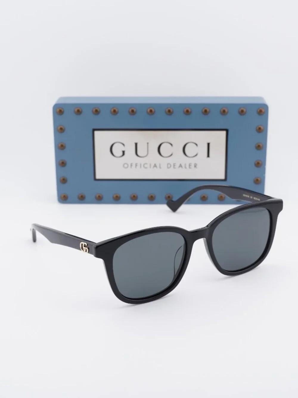 Gucci GG1001SK 001 Women Square Sunglasses - Black / Grey
