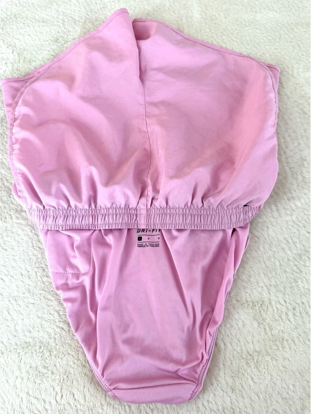 Nike Dri-FIT Women’s Running Shorts Pink L Lined Drawstring Athletic
