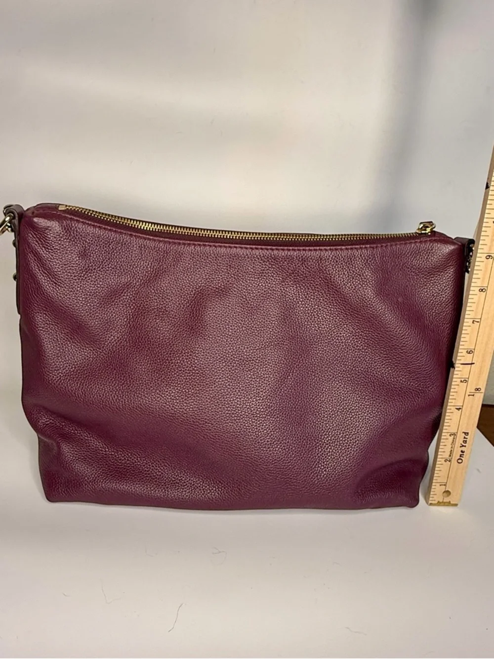 Kate Spade Pebbled Leather Hobo Bag – Deep Plum/Purple – Gold Hardware