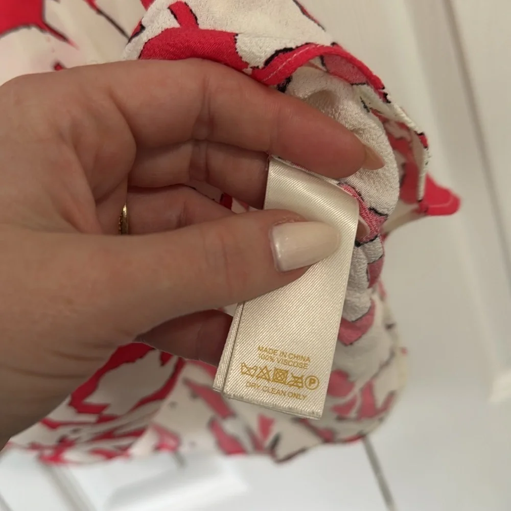 Kate spade  Red and White Patterned Top