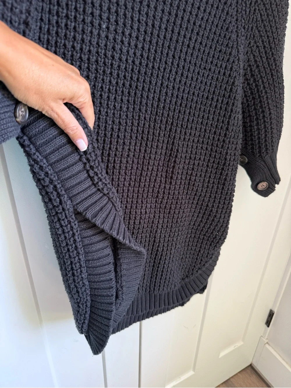 J. Crew Black Chunky Turtleneck Tunic Sweater size S/M. EUC.