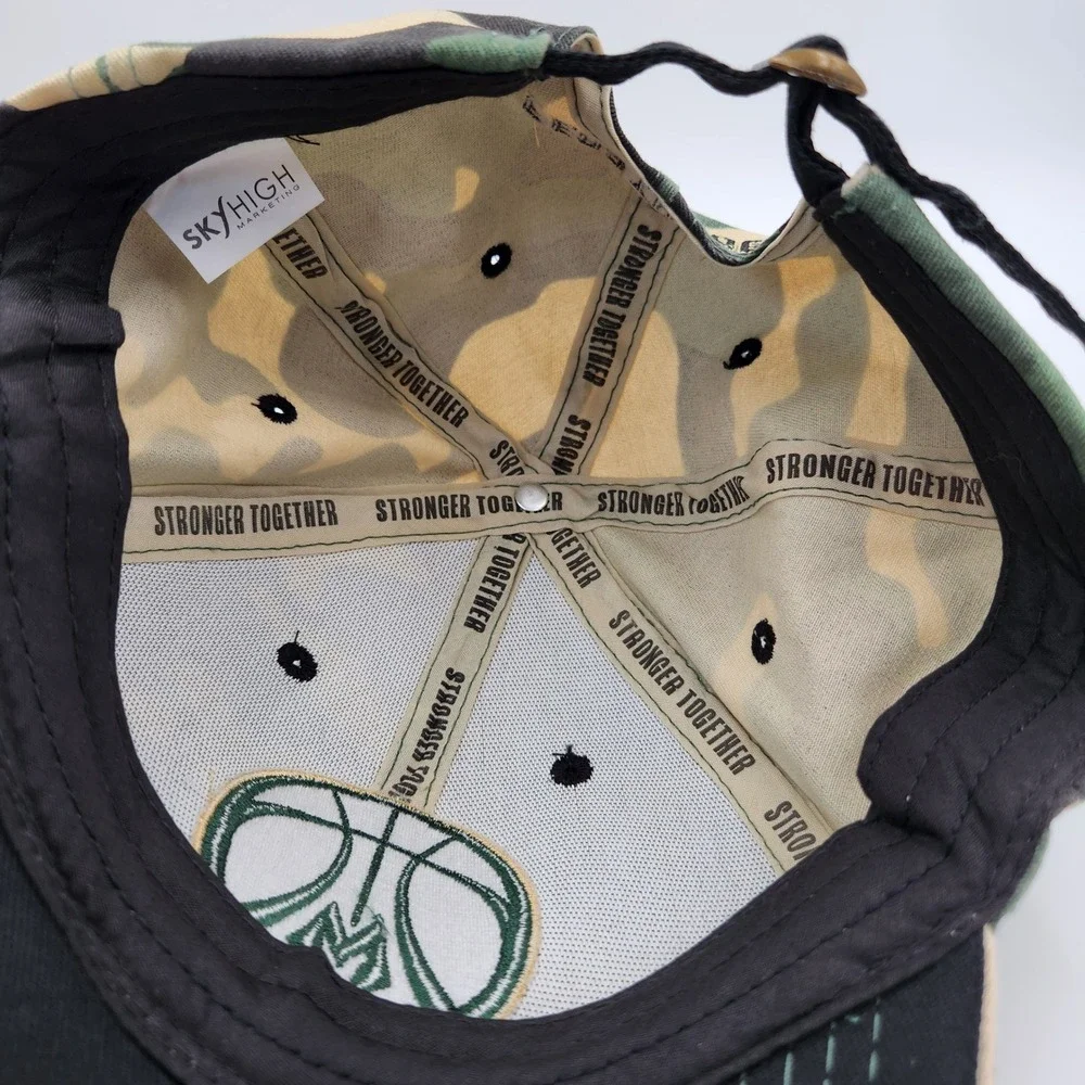 Milwaukee Bucks Hat Sky High Camo Fear The Deer‎ NBA Basketball Adjustable BMO