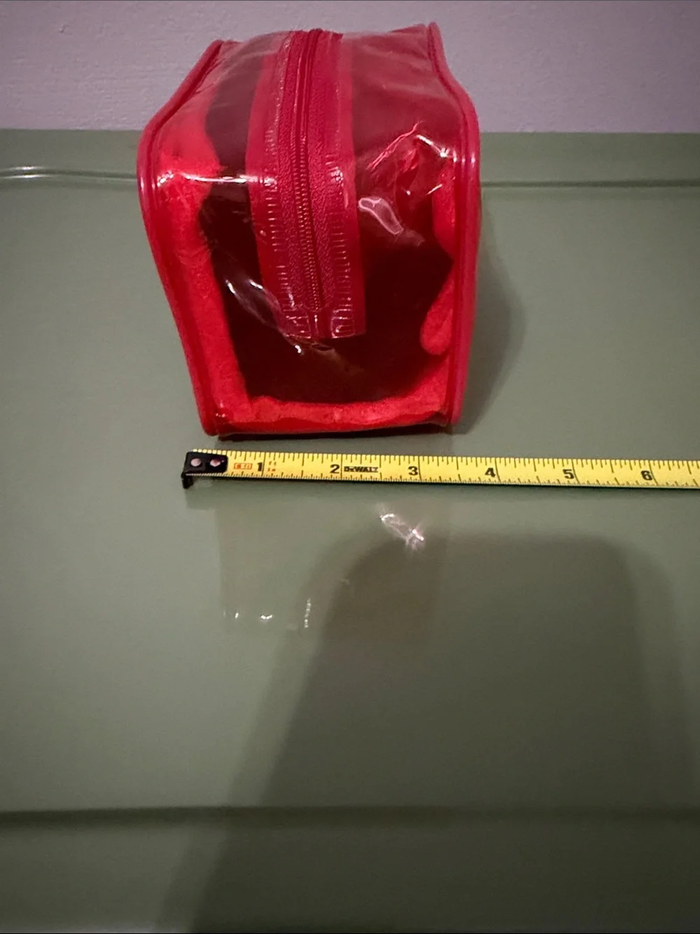 Hello Kitty x OPI Red Clear Travel Pouch with Gold Print