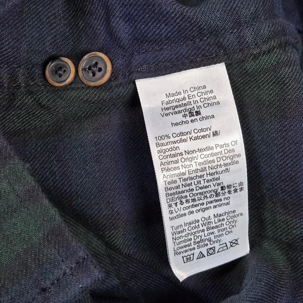 J. Crew Embellished shrunken button-up shirt tartan brushed cotton oxford 4 NWT‎