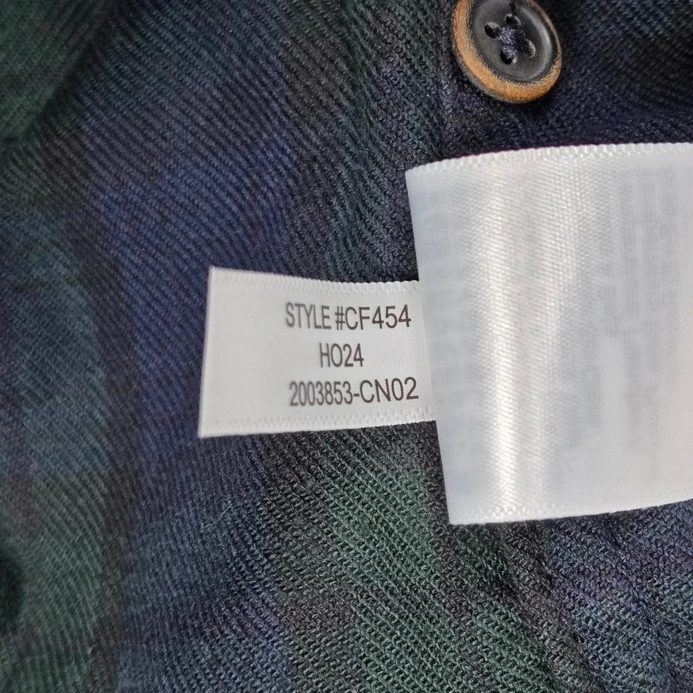 J. Crew Embellished shrunken button-up shirt tartan brushed cotton oxford 4 NWT‎