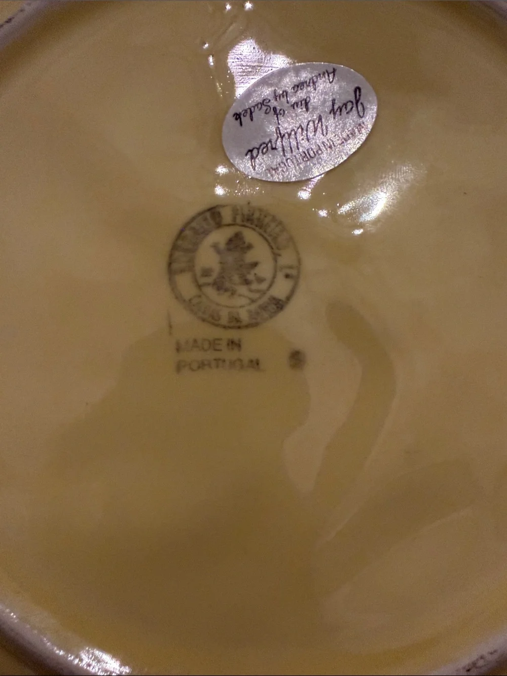 Bordallo Pinheiro Yellow Embossed Ceramic Salad Plates - Set of 4, J. Willfred