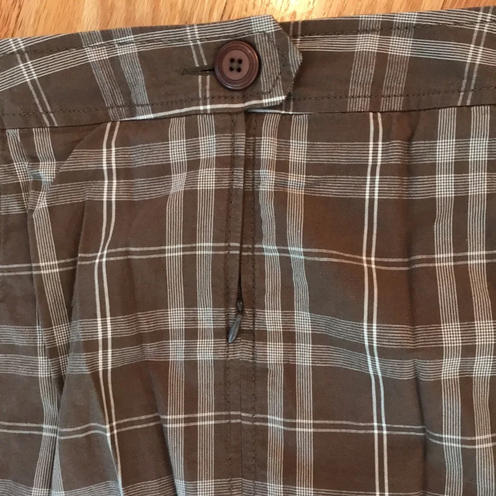 Brown Plaid Skirt by Merona Sz 2