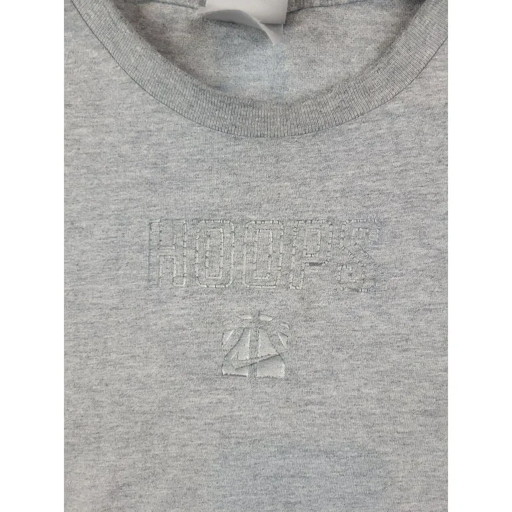Vintage Y2K Nike Mens Silver Tag Center Hoops Swoosh T-shirt Sz. 2XL Embroidered