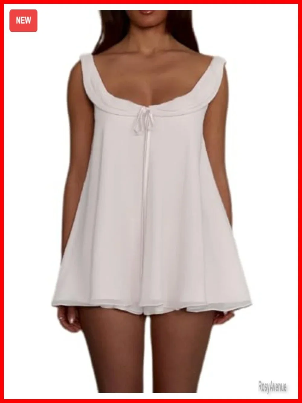 Flowy Babydoll Shorts Set Chiffon Pjs Sexy Loungewear Scoop Neck Ruffle Tank