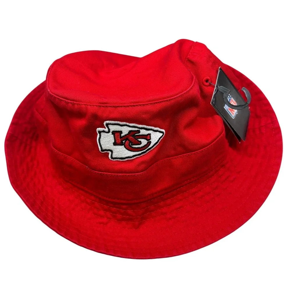 '47 Brand Kansas City Chiefs Bucket Hat Unisex OSFA Red NFL Embroidered Logo NWT