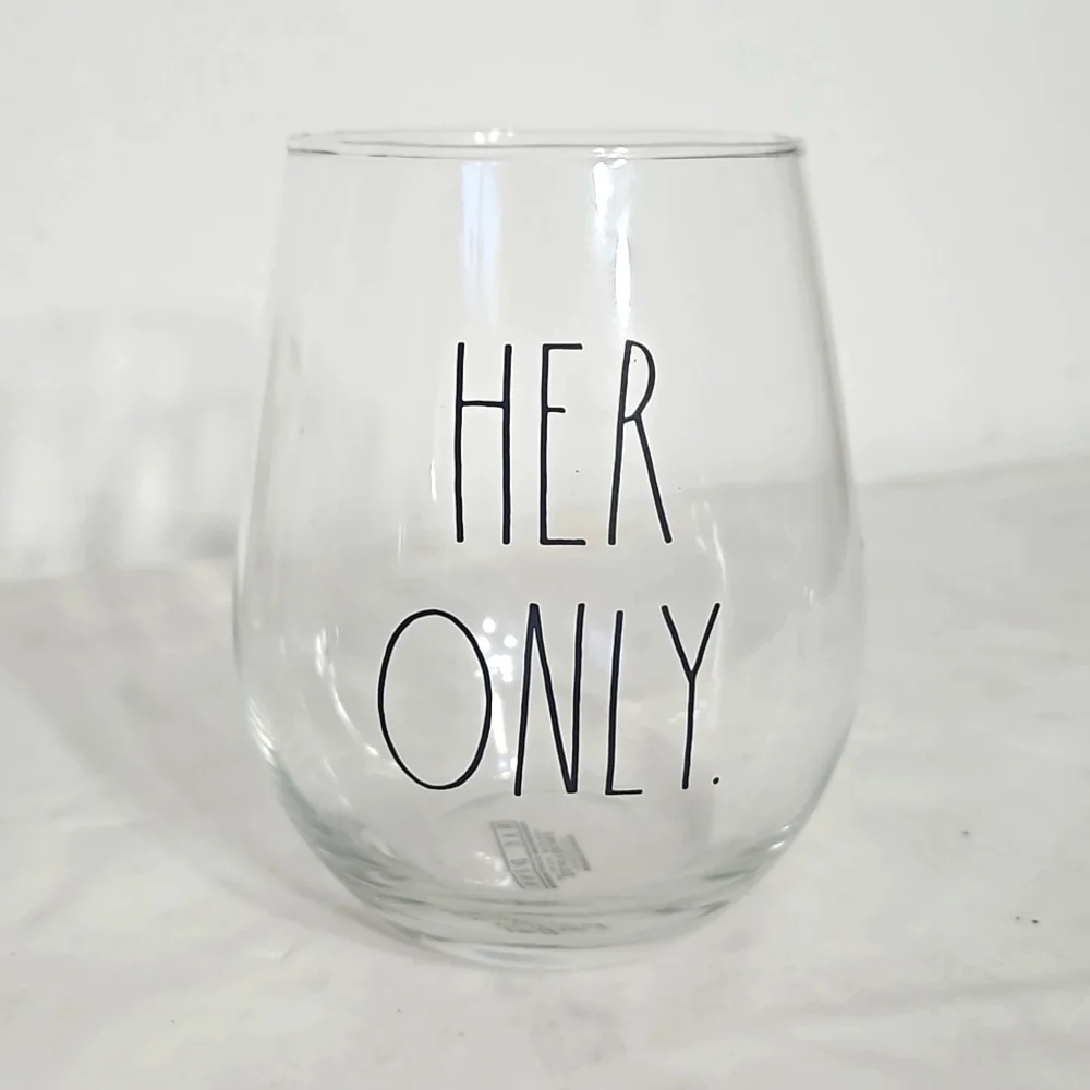 Rae Dunn for Enchante Her Only. stemless wine glass