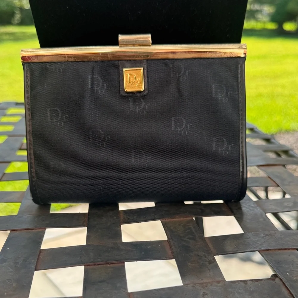 Bag Dior vintage   trotter black  with kiss  lock