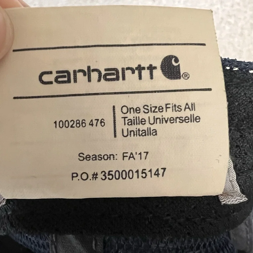 Carhartt Vintage Work Patch Trucker‎ Snapback Cap Mesh Navy Blue