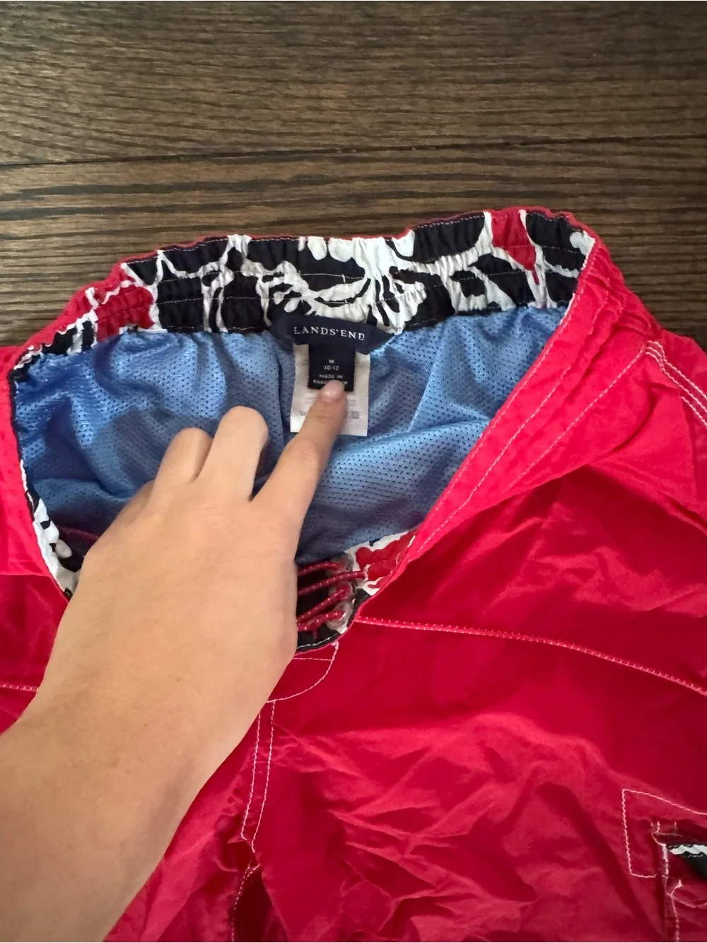 Lands End bold red