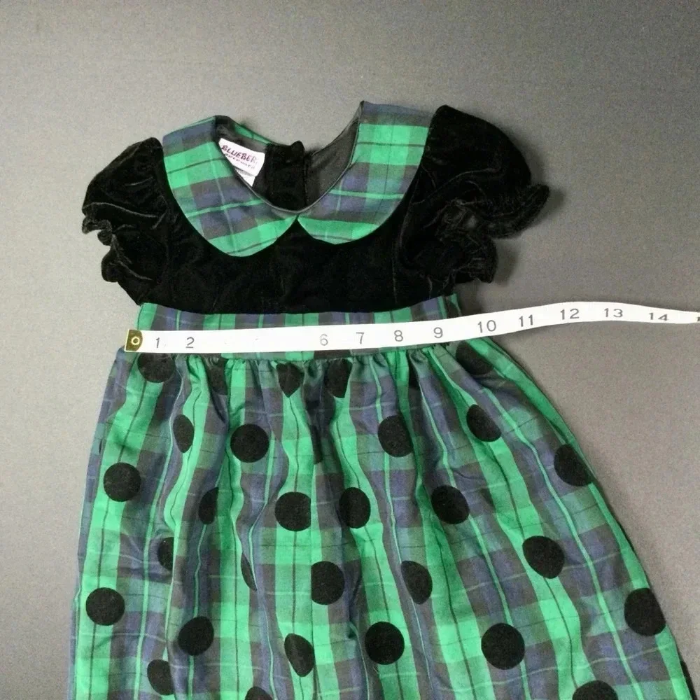 Girl's Blueberi Boulevard Jumpsuit‎ 24M Green Black velvet