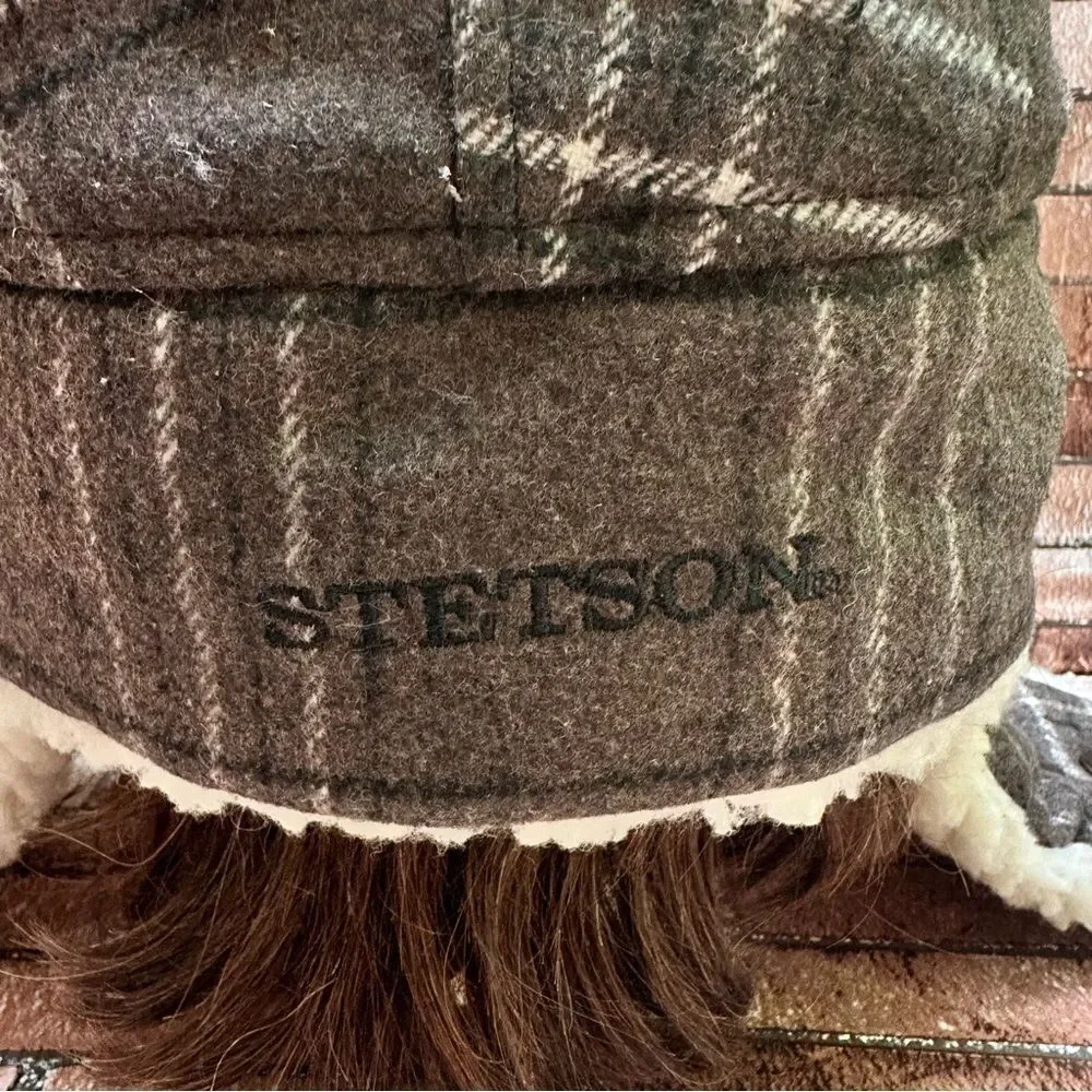 Stetson Men’s plaid Sherpa Trapper winter Hat