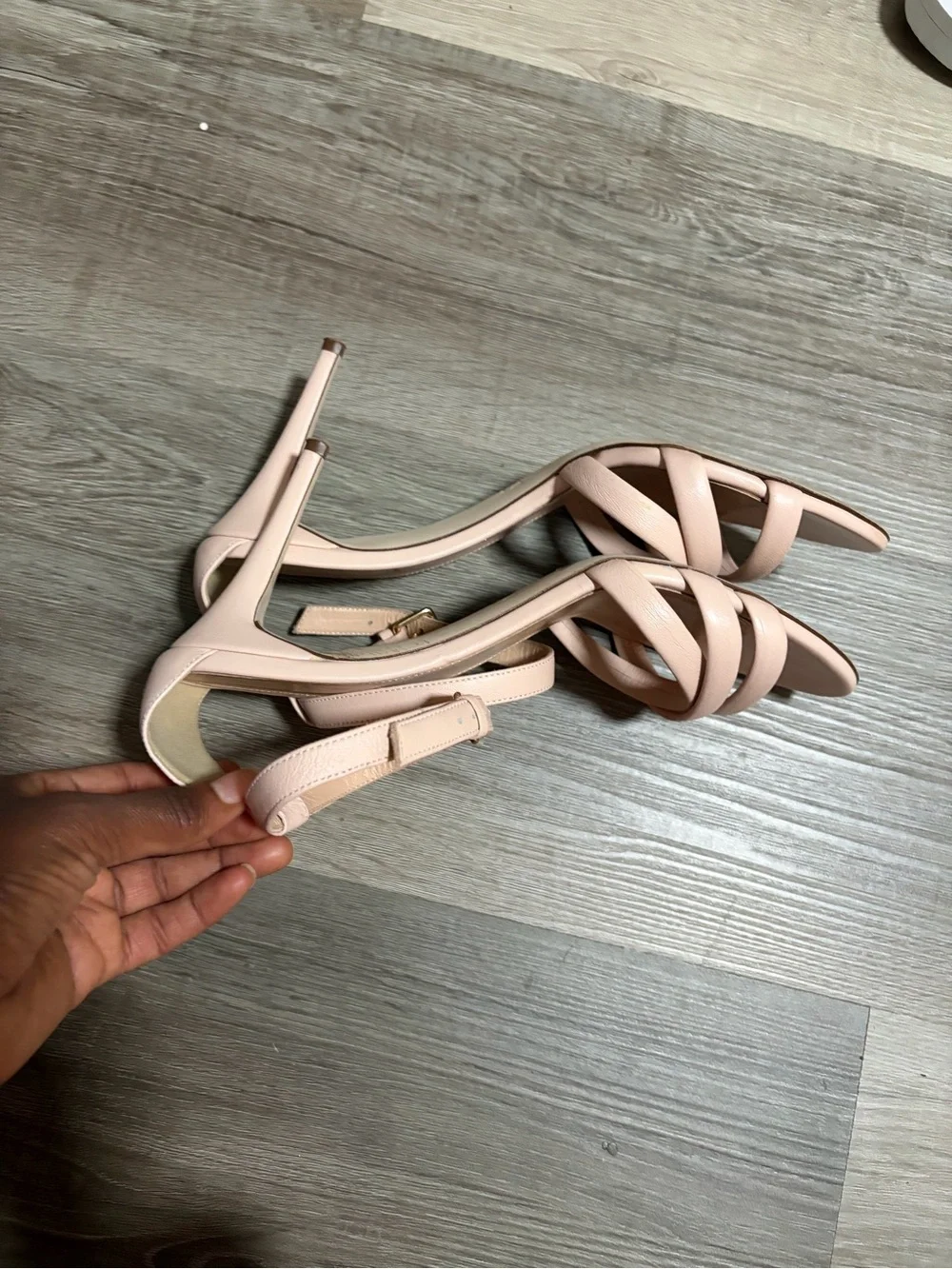 J. Crew Blush Pink Strappy Stiletto Sandals