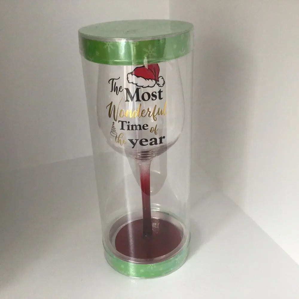 Christmas Glass  Wine Goblet 