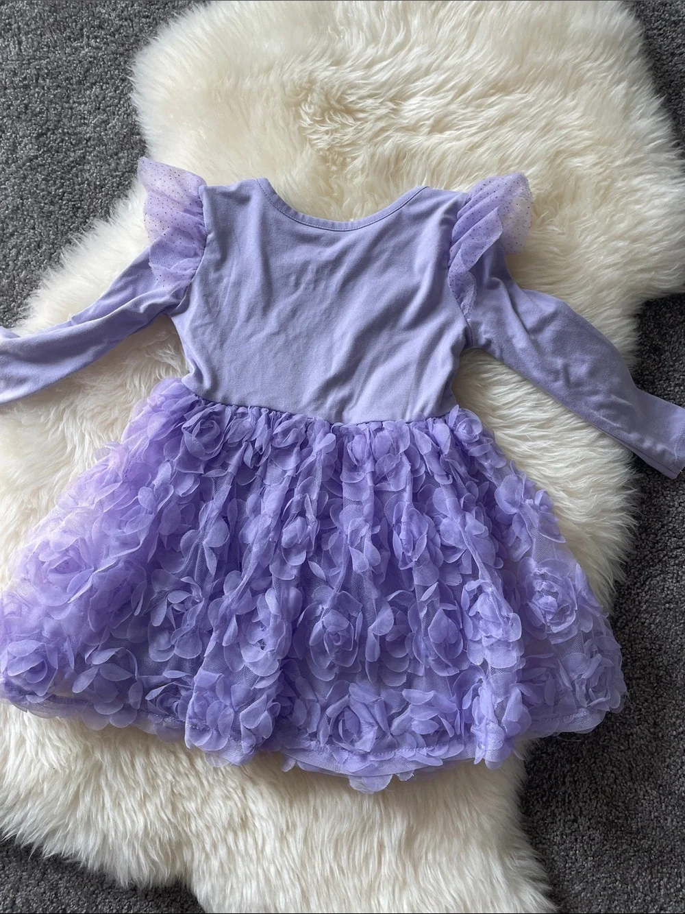 Disney Purple Tulle Princess Dress with Floral Skirt
