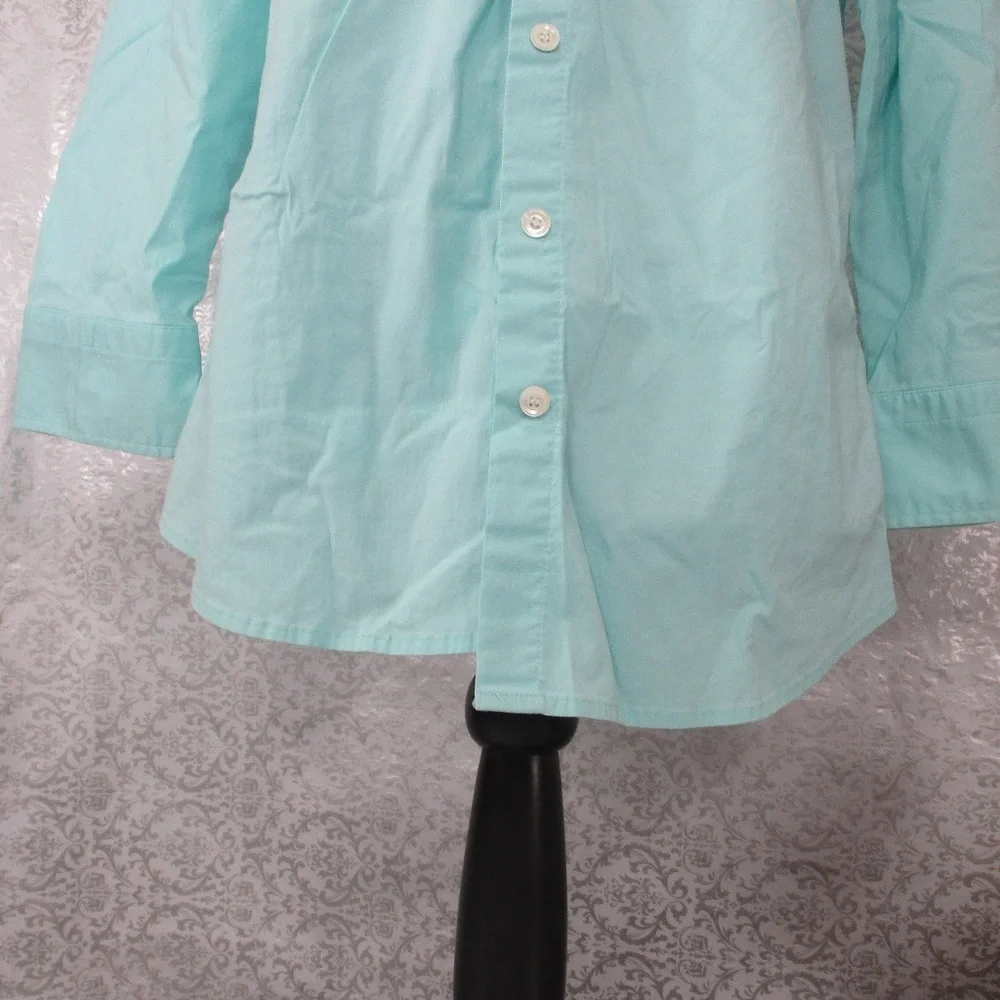 J. CREW Button Down 3/4 Sleeve Shirt Size XL