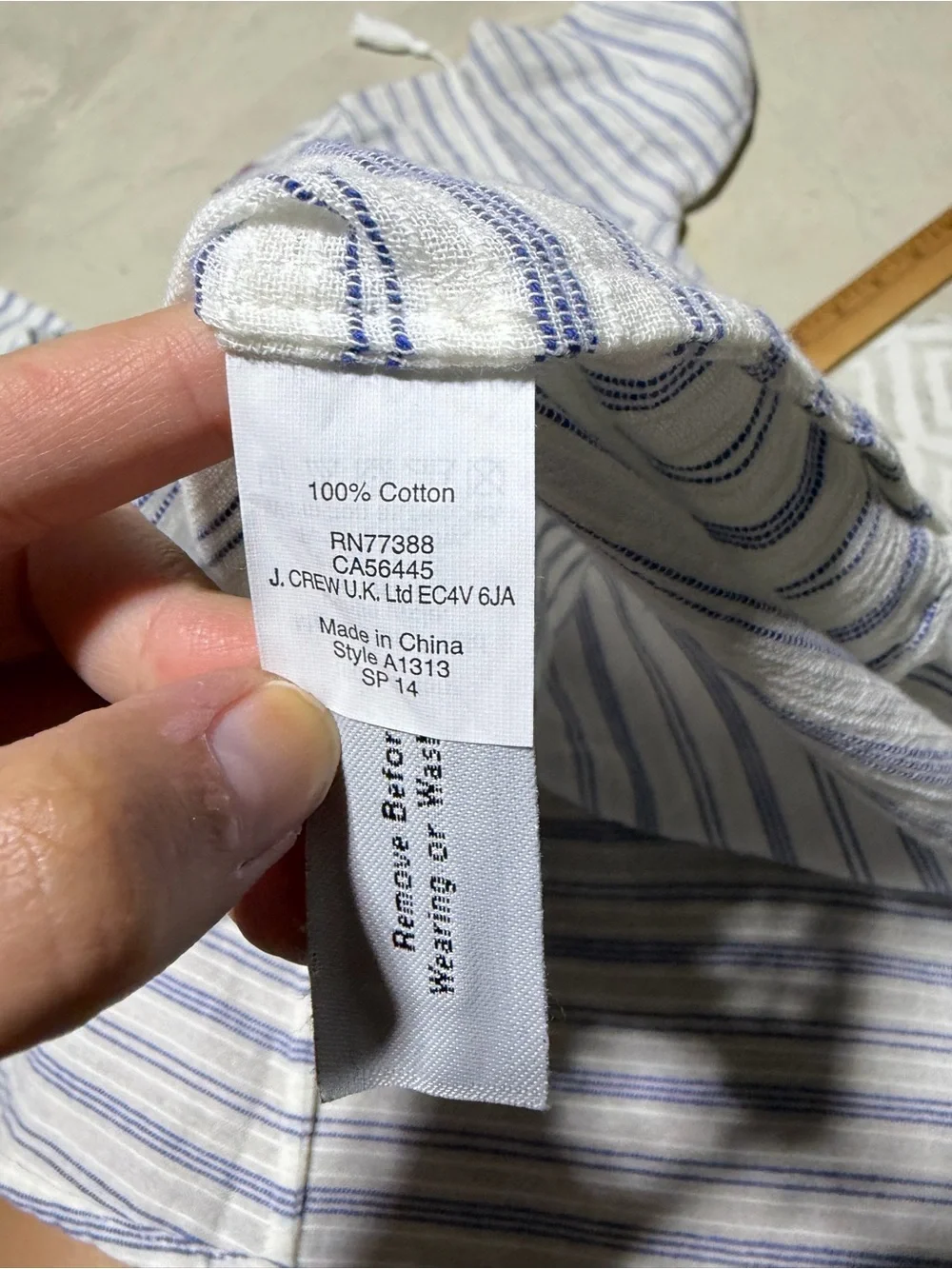 J. Crew Striped Boho Embroidered Tunic - Multicolor Yoke XS