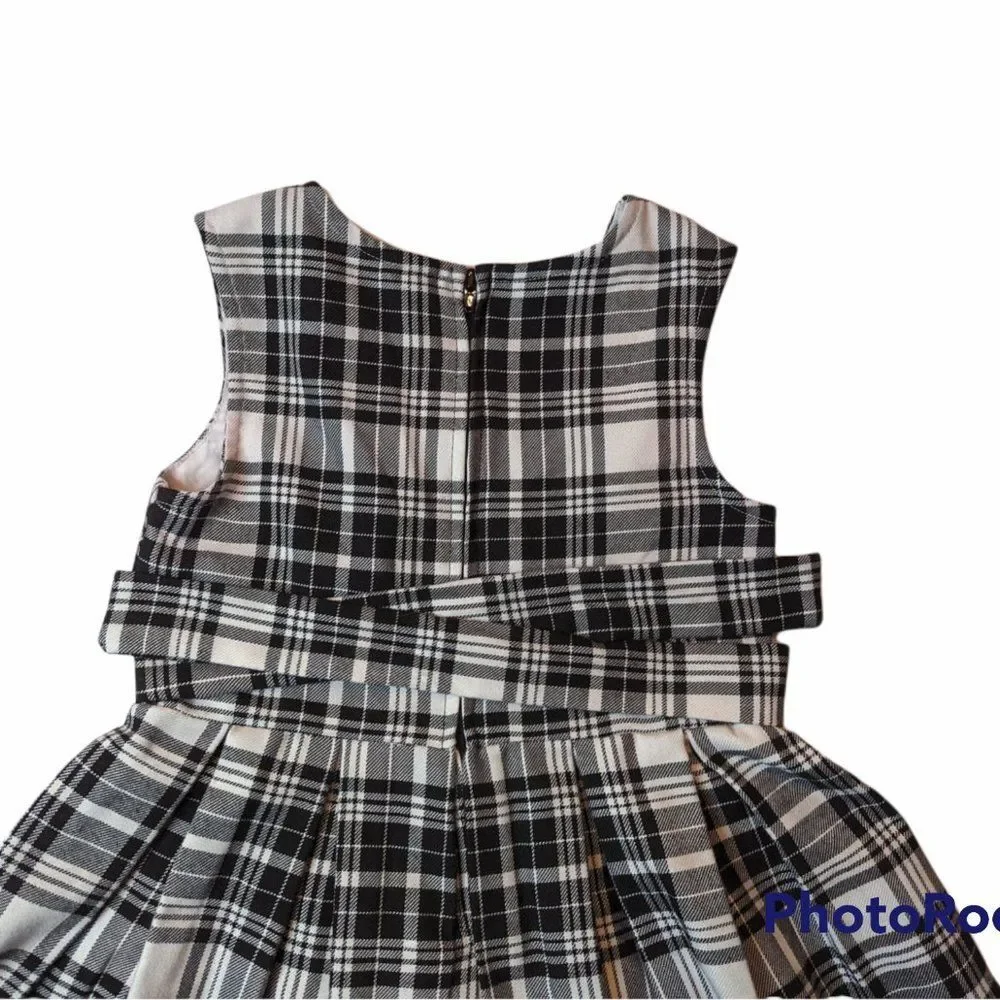 Bonnie Jean Sleeveless Tartan Pleated Dress, Size Girls 6