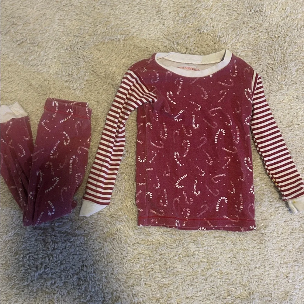 Burt's Bees Kids Red and White Pajama Top