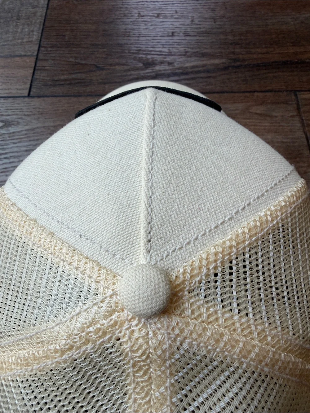 Goorin Bros Cream Trucker Hat with Brown Snake Patch