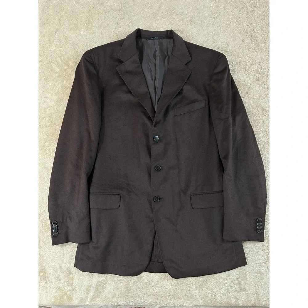 Ermenegildo Zegna Soft Blazer Mens 56L Brown Angora Wool Cashgora Sport Coat EUC