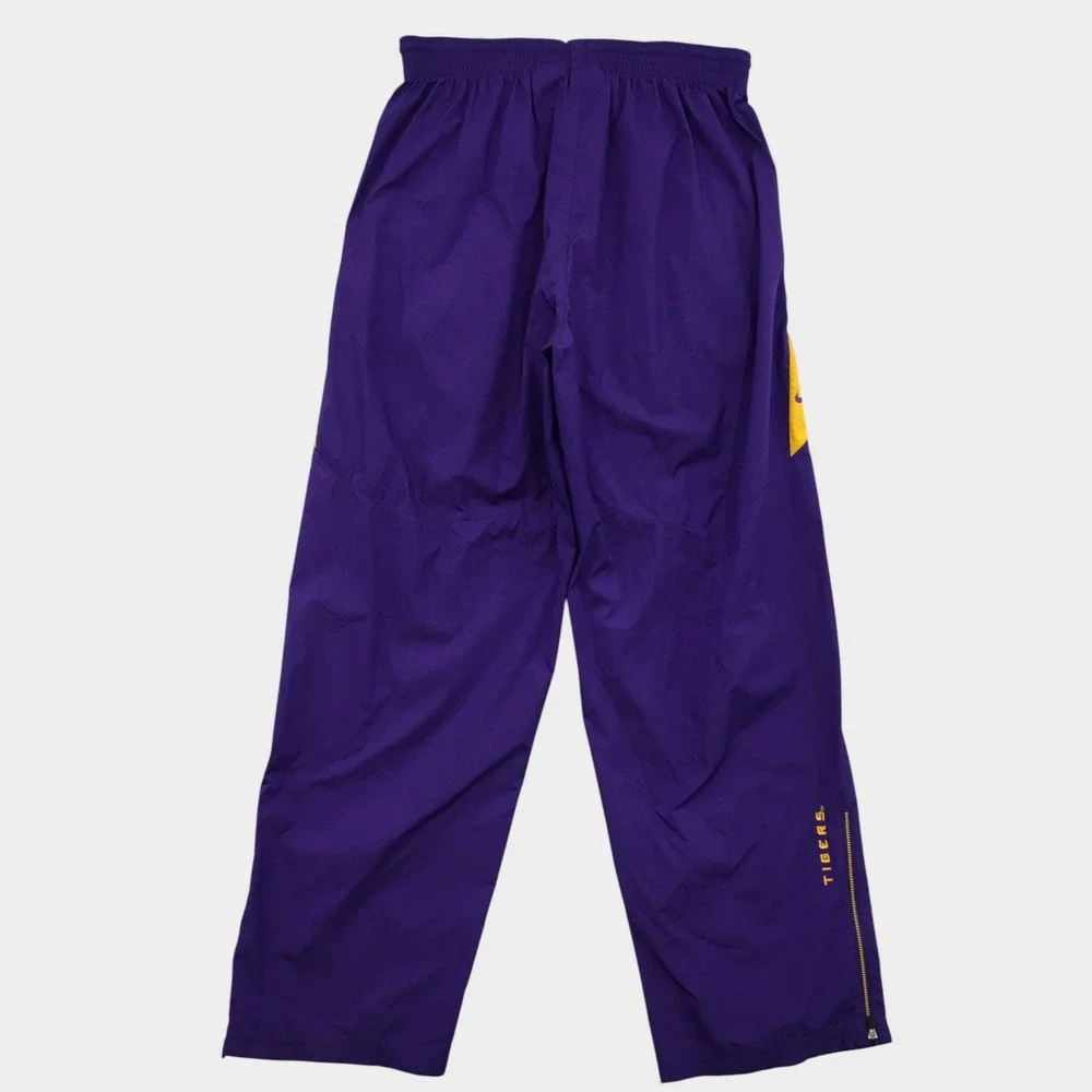 VINTAGE Nike Y2K LSU Tigers‎ Purple Clima-FIT Track Pants Mens Large Windbreaker