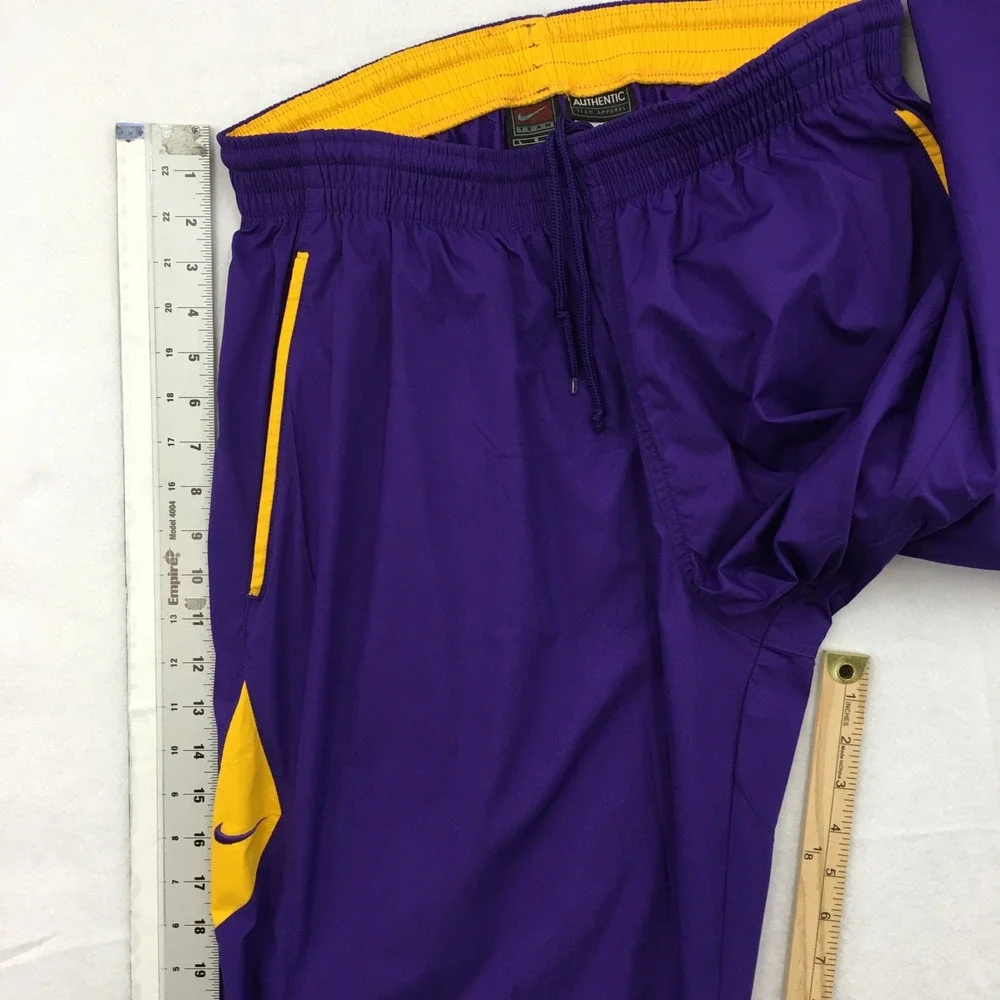 VINTAGE Nike Y2K LSU Tigers‎ Purple Clima-FIT Track Pants Mens Large Windbreaker