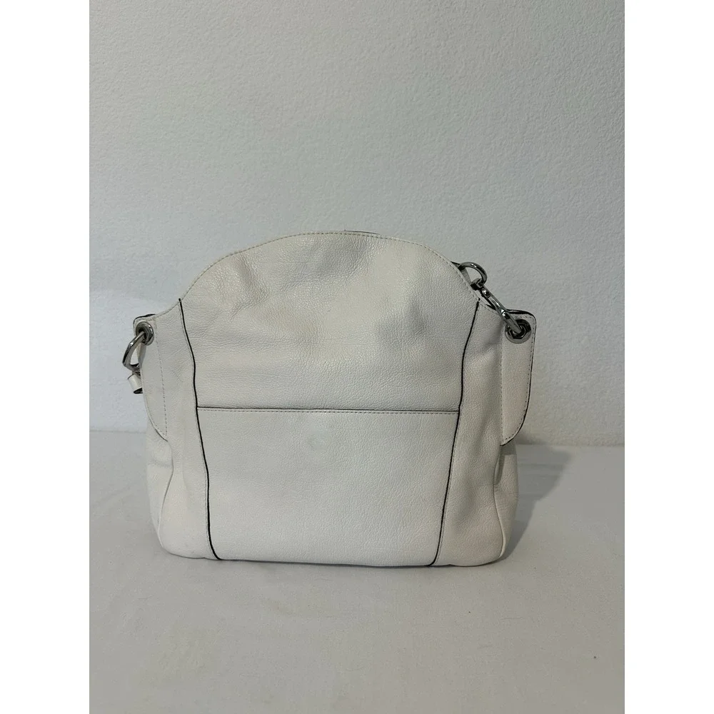 OrYany Danielle White Pebbled Leather‎ Shoulder Bag