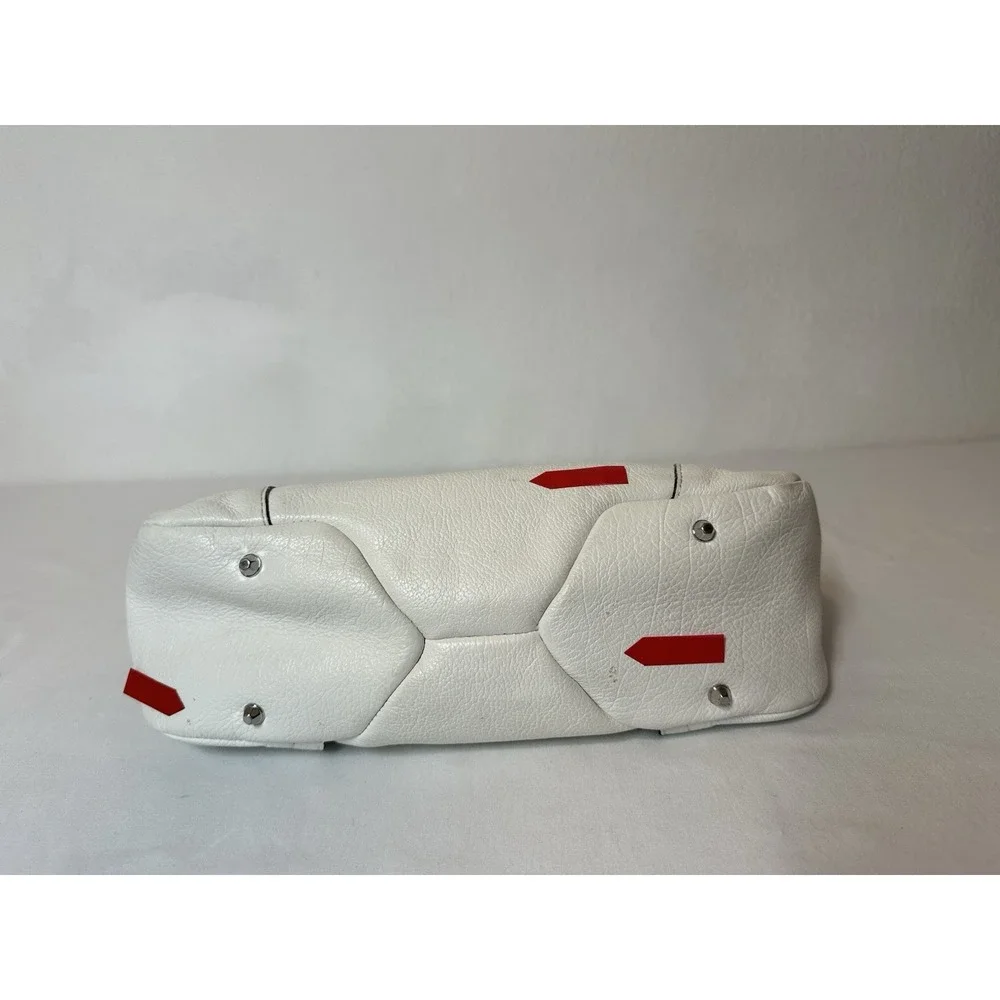 OrYany Danielle White Pebbled Leather‎ Shoulder Bag
