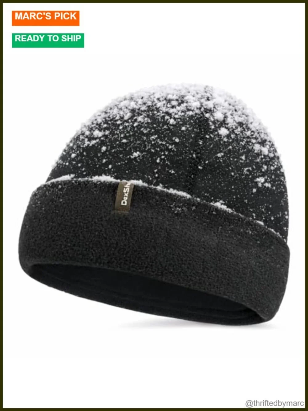 Waterproof Fleece-Lined Beanie Hat for Cold Weather Outdoor Use