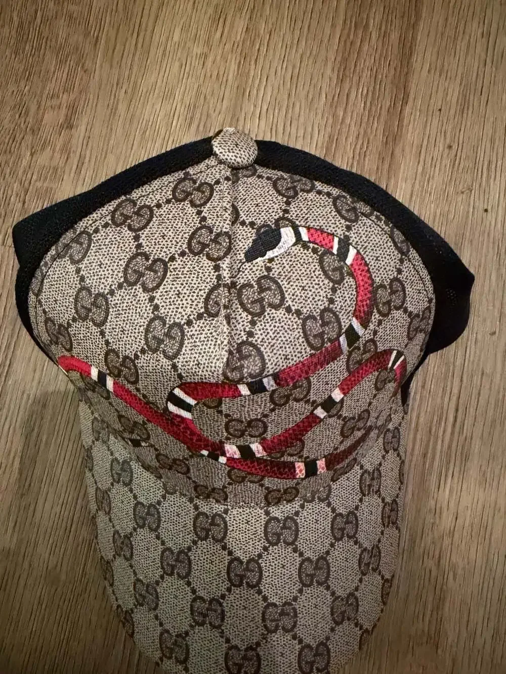 Gucci GG Supreme Kingsnake Mesh Baseball Cap