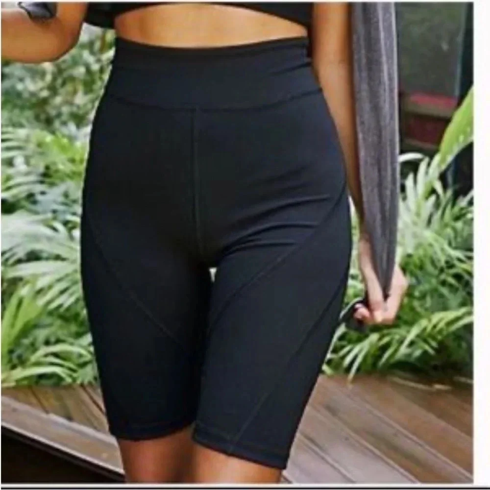 Free People Movement High-Rise Biker Baby Shorts Black Size XS
