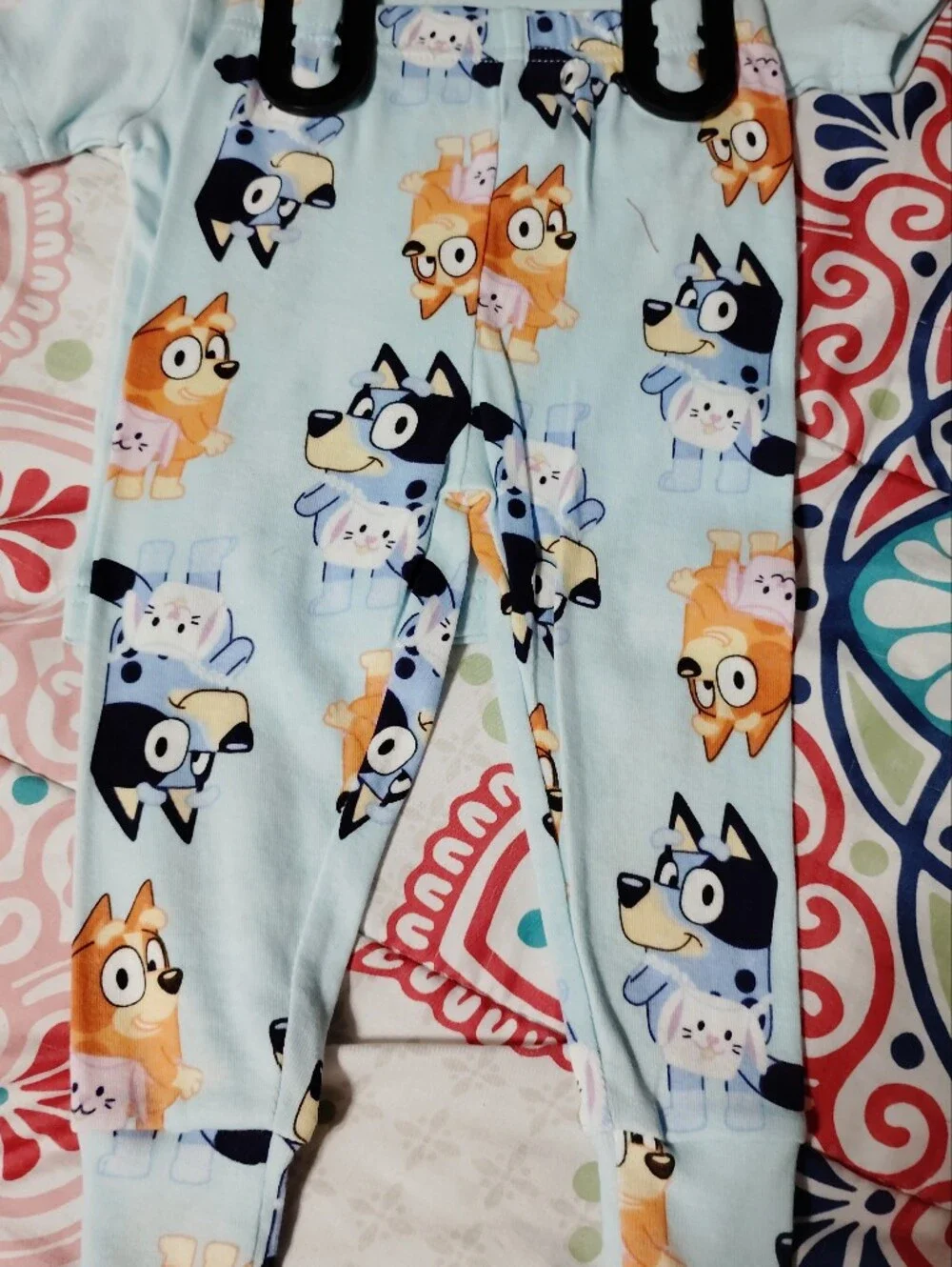 Bluey Girls 2- Piece Easter Short Sleeve and Pant Pajamja Set