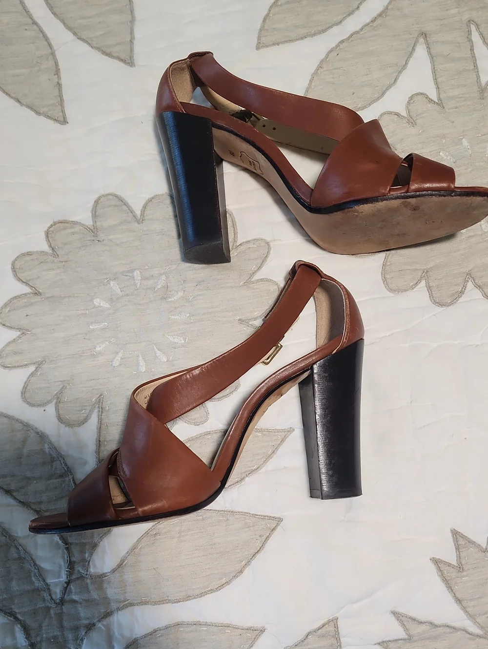 Talbots brown open toe