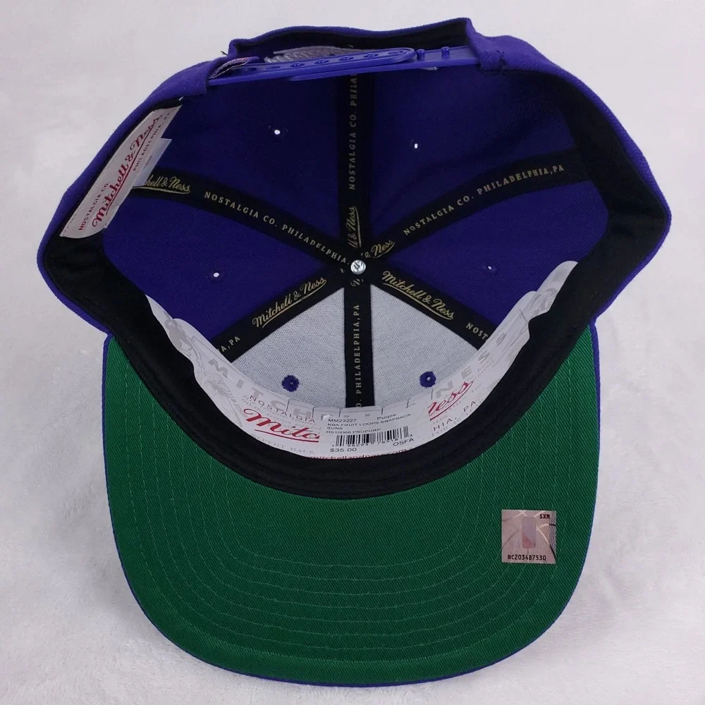 Phoenix Suns Mitchell & Ness NBA Snapback Hat‎ Cap 3D Logo Purple NWT