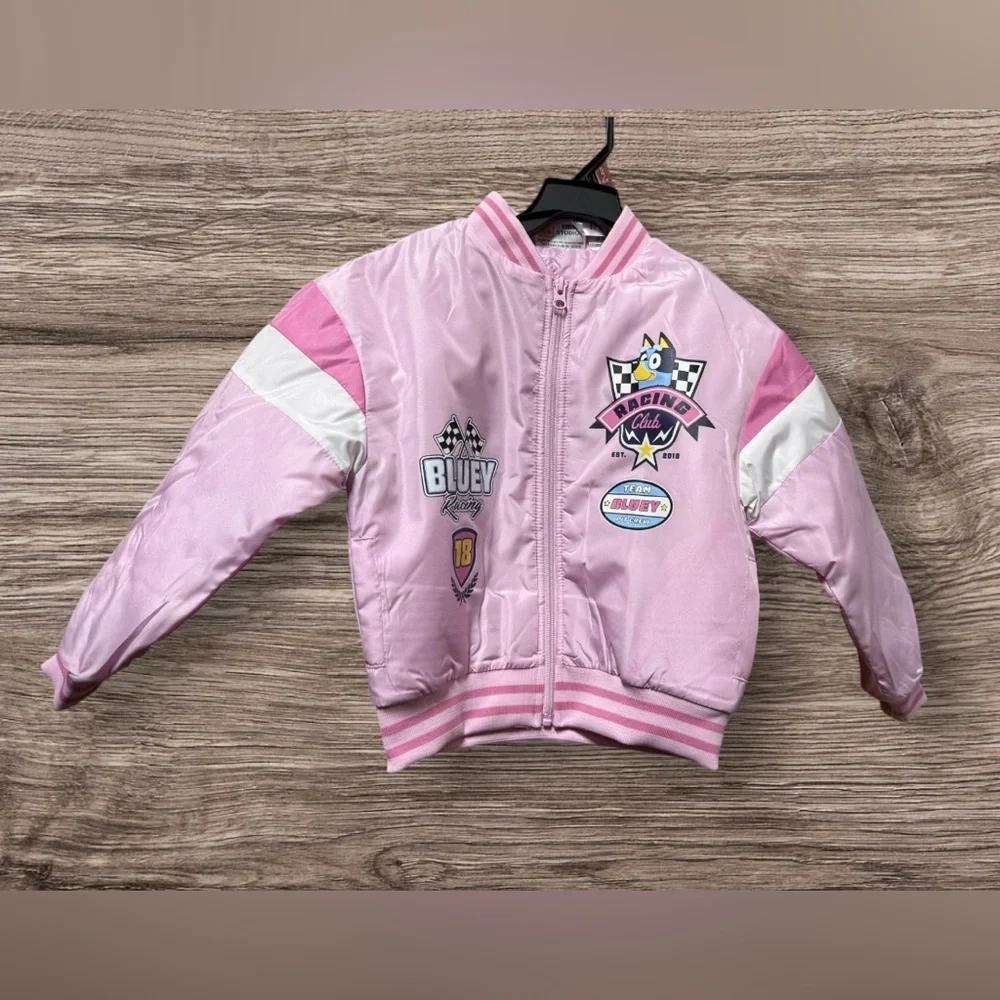 NWT Bluey Girls Bomber Jacket SZ 10-12