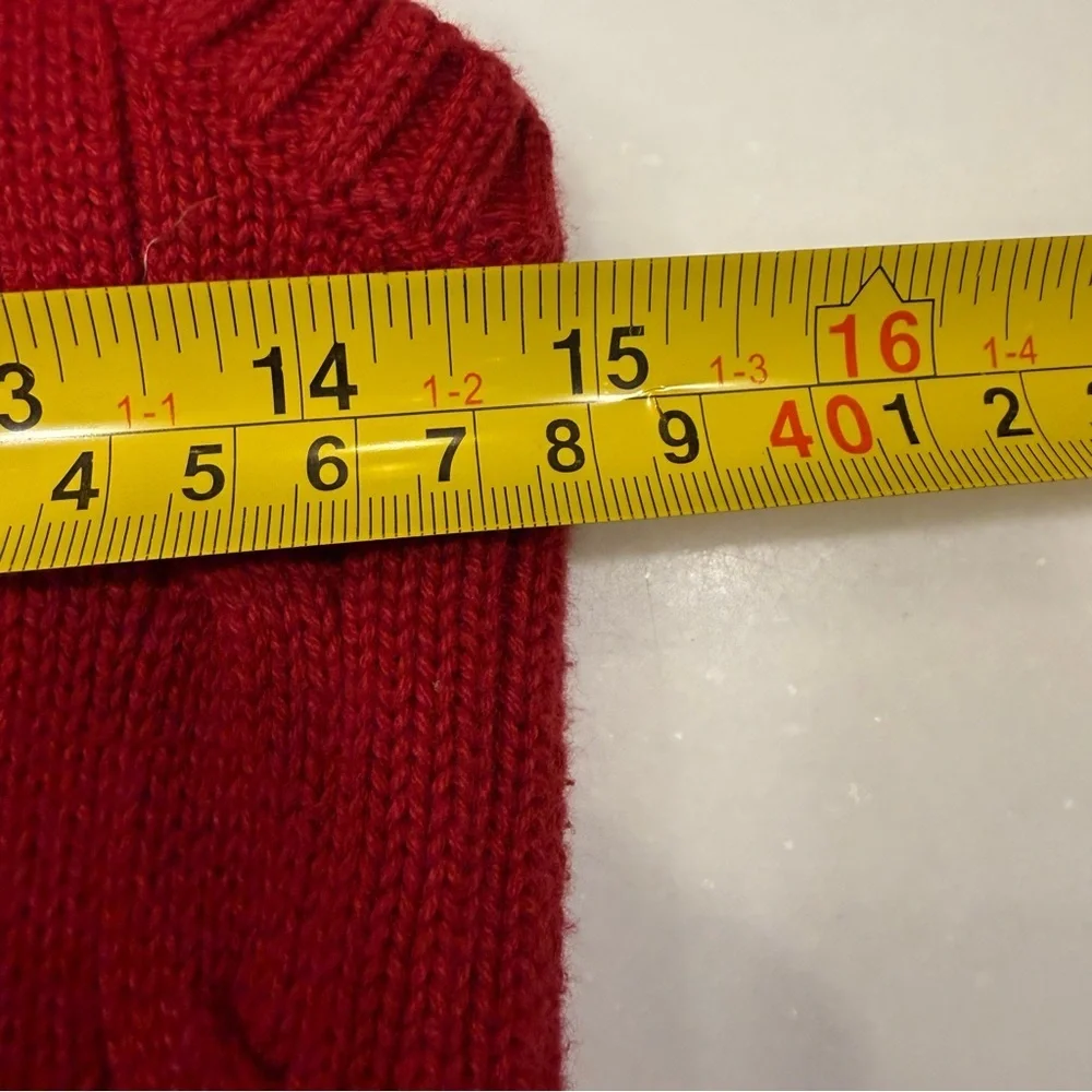 Ralph Lauren Boys 2 PCS Set Red Cotton Cable Knit Vest & White S/S T-Shirt Sz 8